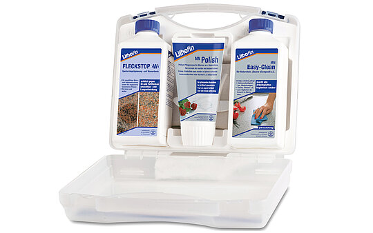 Lithofin polierter Naturstein Pflegeset