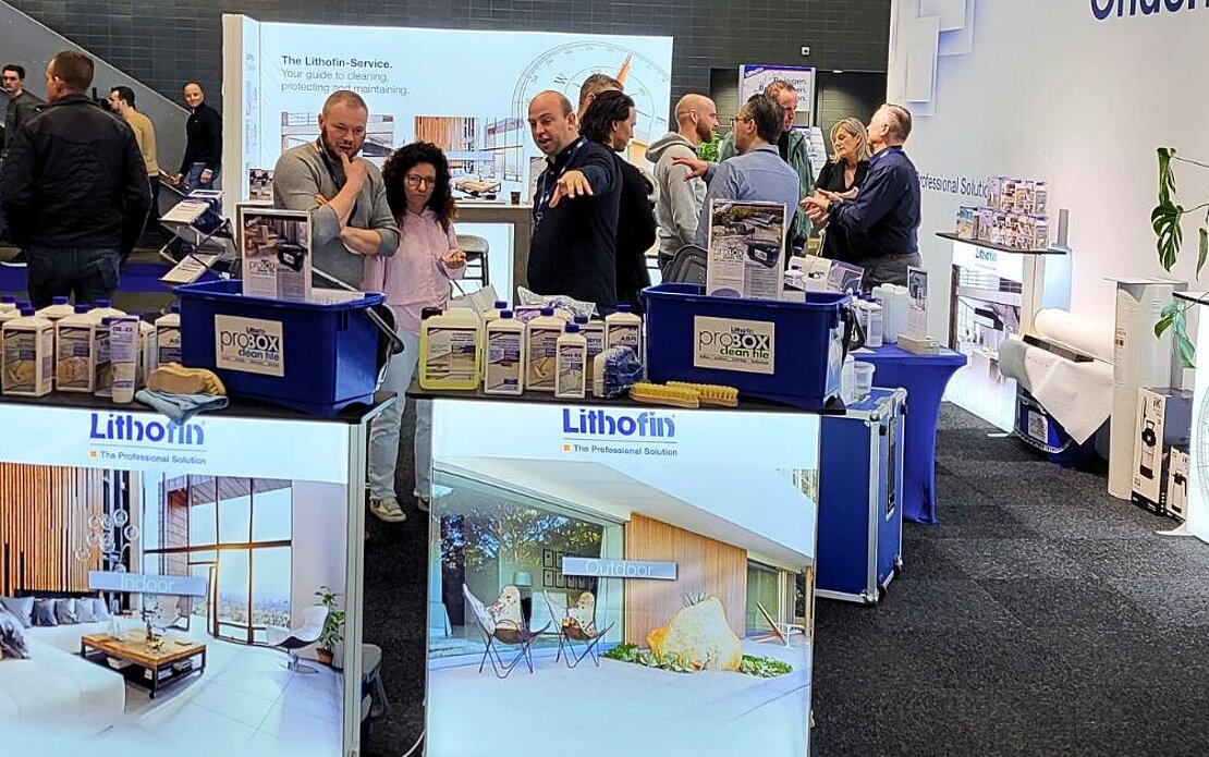[Translate to Nederlands - BE:] Lithofin ProBoxen auf der Bouwbeurs-Messe 2025