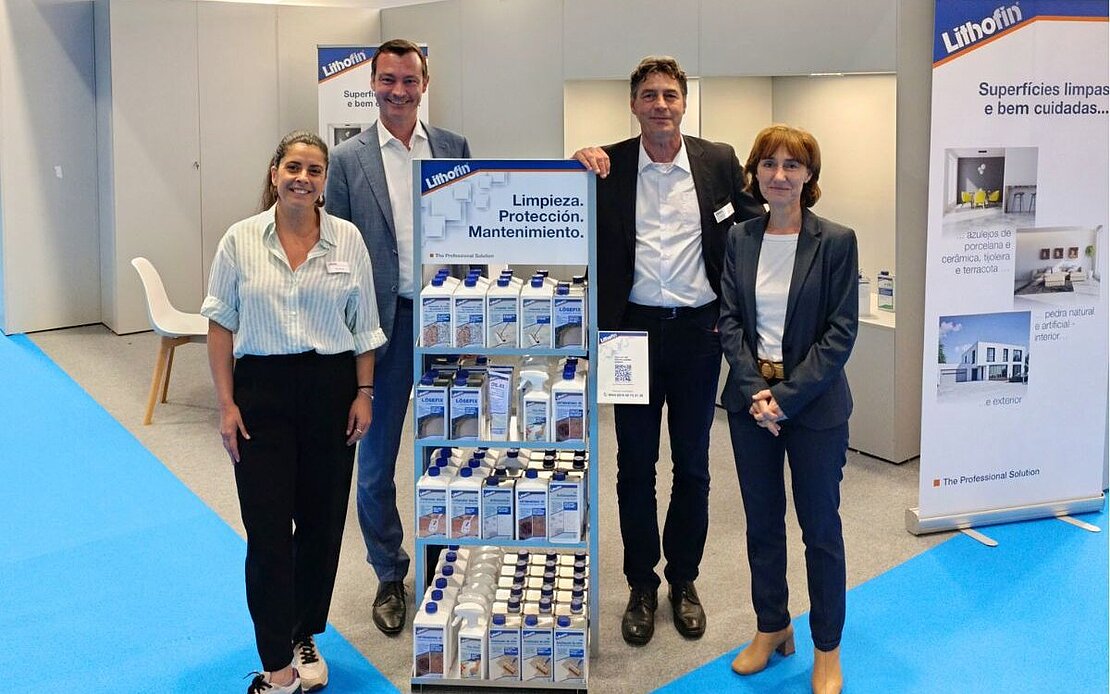 Lithofin Messeteam am Stand