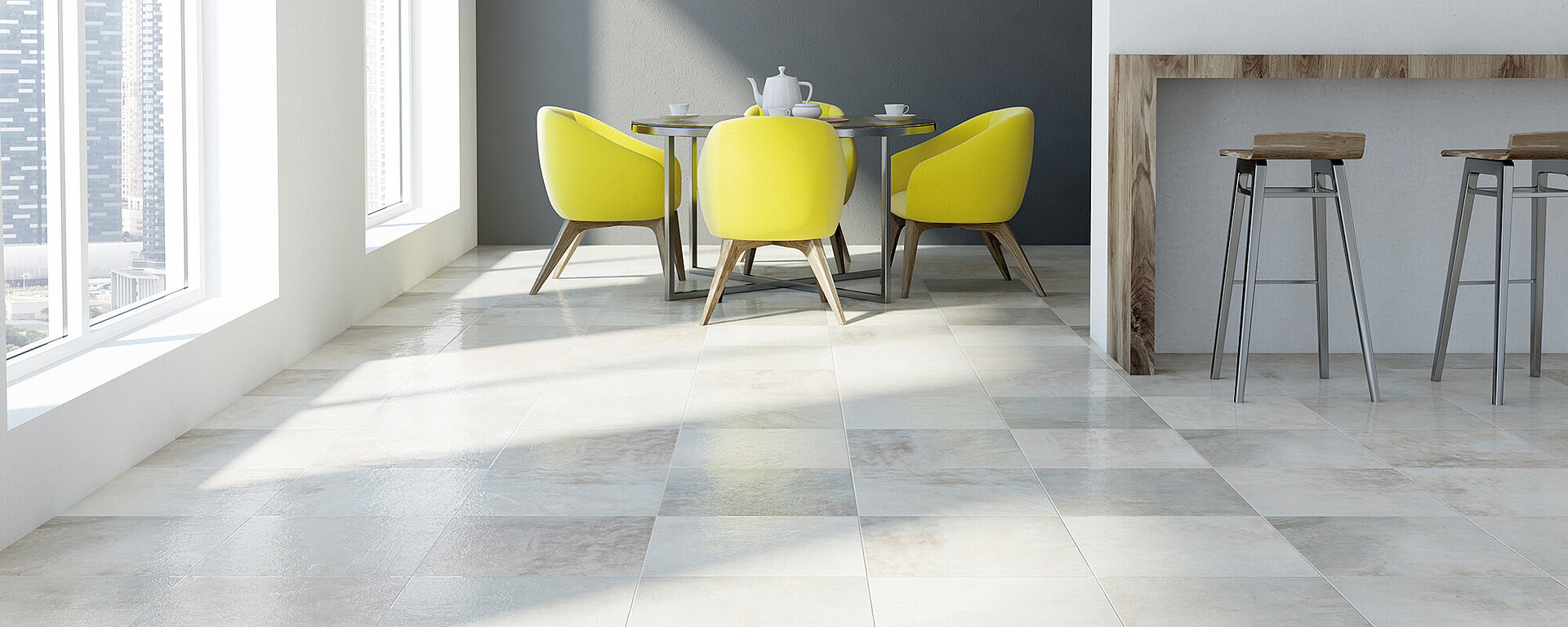 Natursteinboden Küche