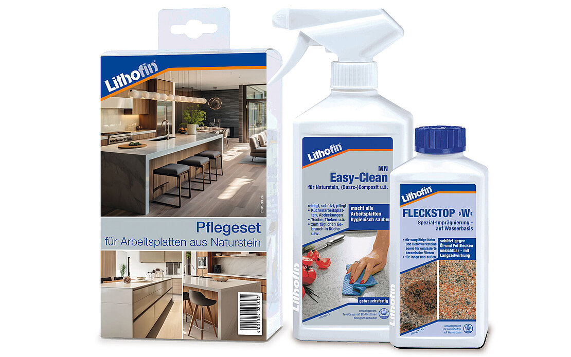 Lithofin Natursteinküche auffrischen Pflegeset