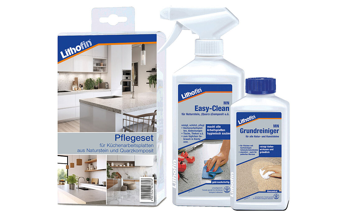 Lithofin Naturstein und Quarzkomposit Pflegeset